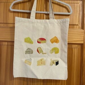 Cheese Print Canvas Tote Bag